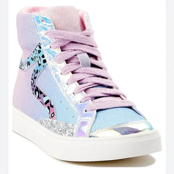 Wonder Nation Stylish Girls High-Top Sneakers - Picture 1 of 6